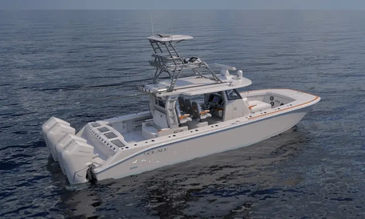 Official boat-builder photograph | SŌLACE unveils 41CT: first power catamaran set for Fort Lauderdale 2026