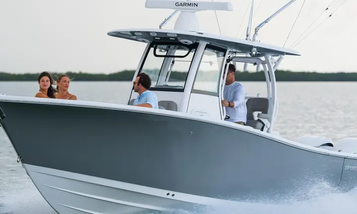 Official boat-builder photograph | Sportsman Open 282: Family Access, Fishing Gear and a Key Fuel-Capacity Distinction