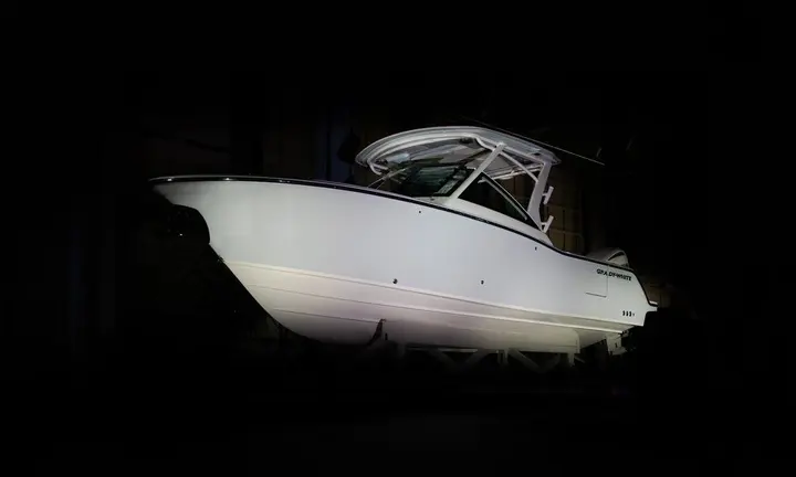 Official boat-builder photograph | Grady-White Freedom 265 brings flexible family cruising to the 2026 show season
