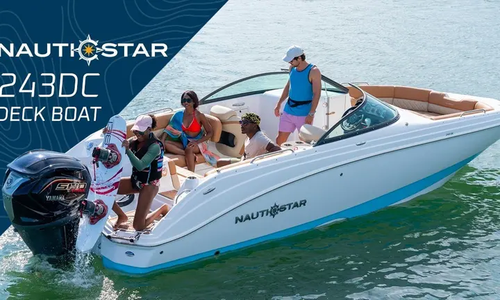 Official boat-builder photograph | NauticStar 243 DC: A 7.4m Family Deck Boat With Privacy Space