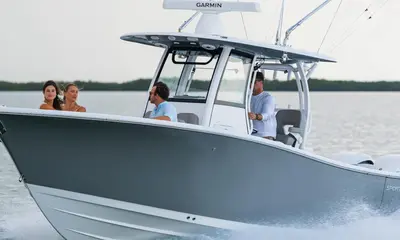 Official boat-builder photograph | Sportsman Open 282: Family Access, Fishing Gear and a Key Fuel-Capacity Distinction