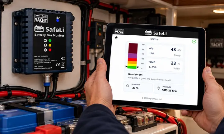 Digital Yacht SafeLi Monitors Lithium Boat Battery Safety — original official source photograph