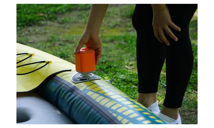 KudoOutdoors Mini Pump Adds Battery Inflation and LED Light for Packrafters — official KudoOutdoors official 2027 Inflatable Product presentation, Paddle Sports Show image