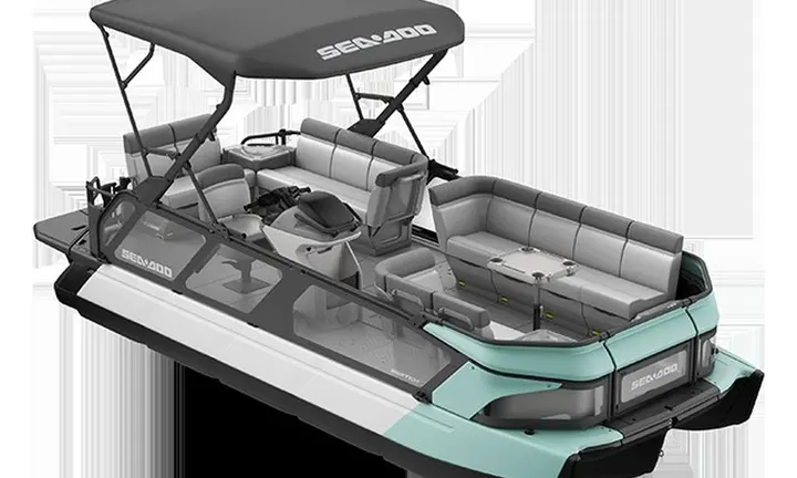 Official boat-builder photograph | 2026 Sea-Doo Switch Cruise Combines Rotax Power and a Modular Deck