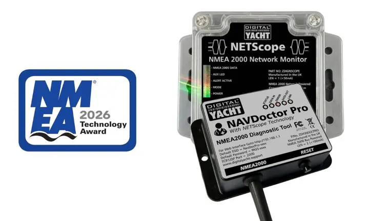 Digital Yacht NAVDoctor Pro Wins NMEA Award for Network Diagnostics — original official source photograph