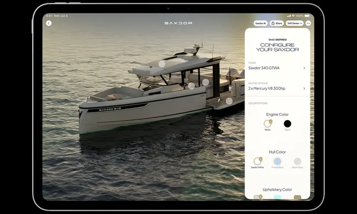 Saxdor Digital Showroom Wins Finland’s Grand One Award — official Saxdor Yachts image