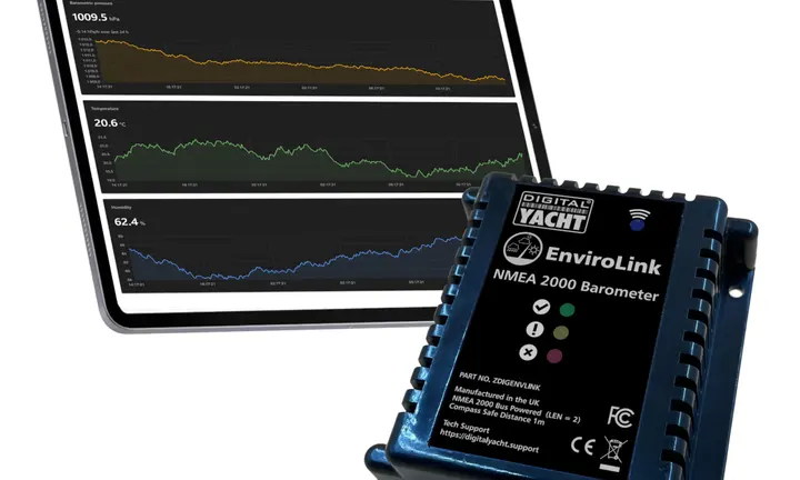 LBG Digital Yacht EnviroLINK Adds Local Weather Readings to the Helm — official source image