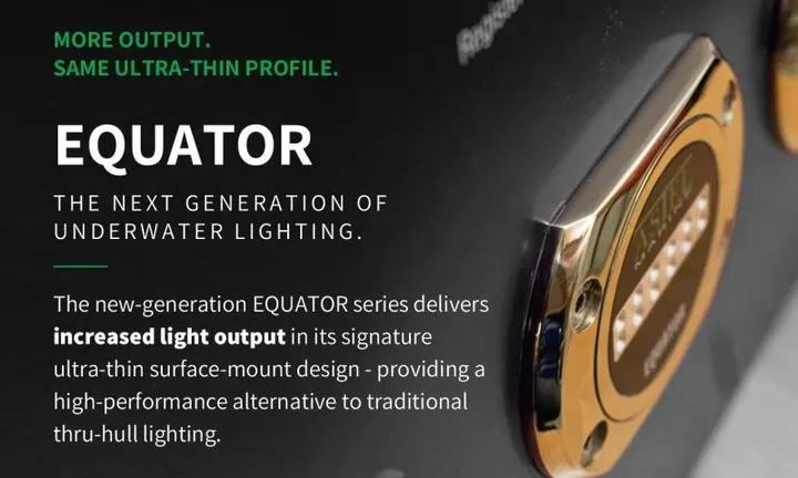 Astel EQUATOR LED Underwater Boat Lights Gain Higher Output — original official source photograph