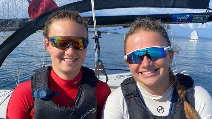 Erin McIlwaine and Ellen Barbour Invite Support for 49erFX Olympic Goal — official source photograph