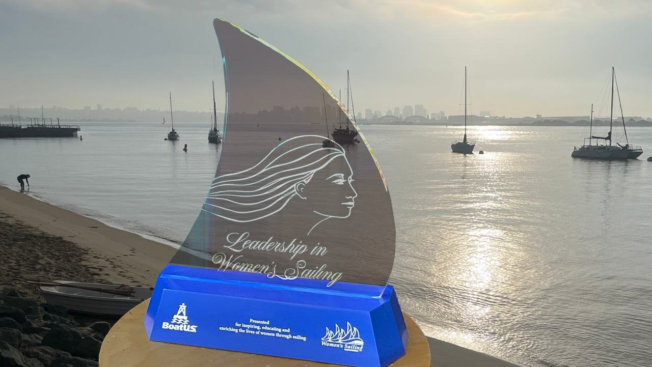 BoatUS / NWSA official 2027 Women’s Sailing Leadership Award artwork