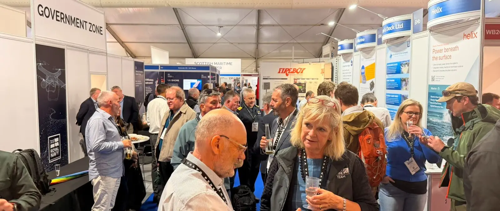 British Marine official photograph of Seawork 2026 industry networking.