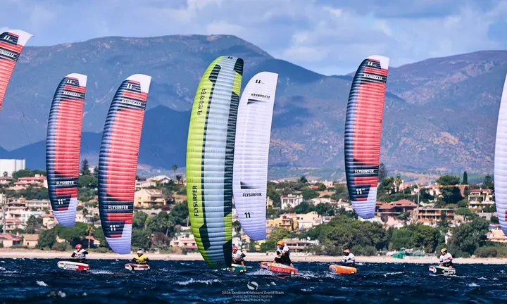 Classe Kiteboarding Italia official Sardinia 2026 race photograph.