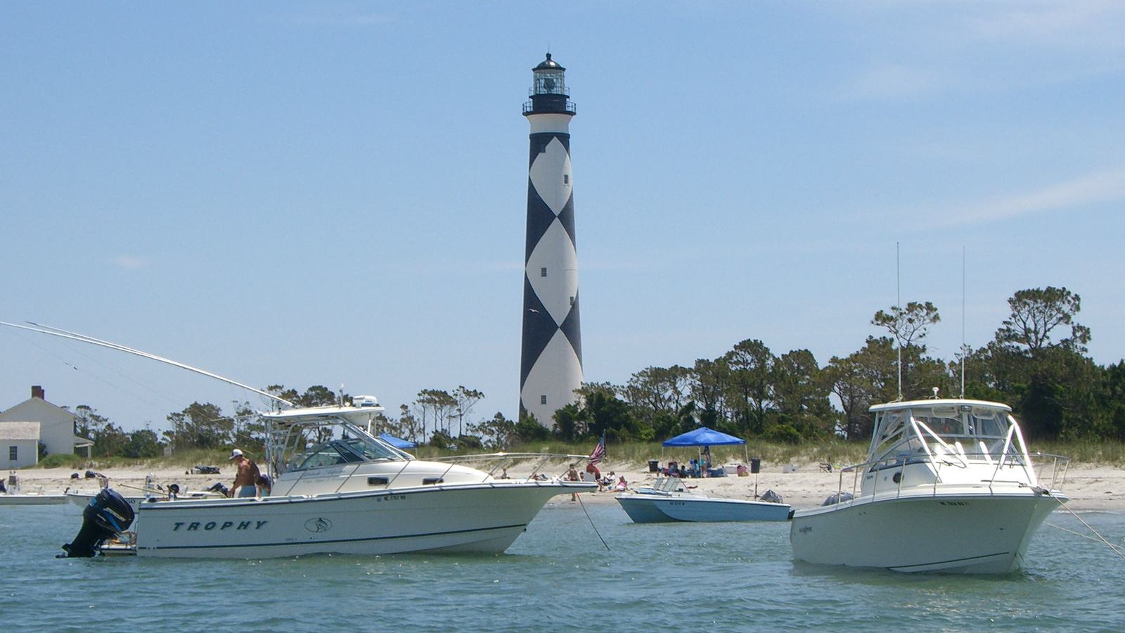 National Park Service / Shad Dusseau: boats in Cape Lookout National Seashore waters (official NPS photograph)