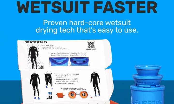 SURFDRY wetsuit dryer — official 2026 Good Design product photography