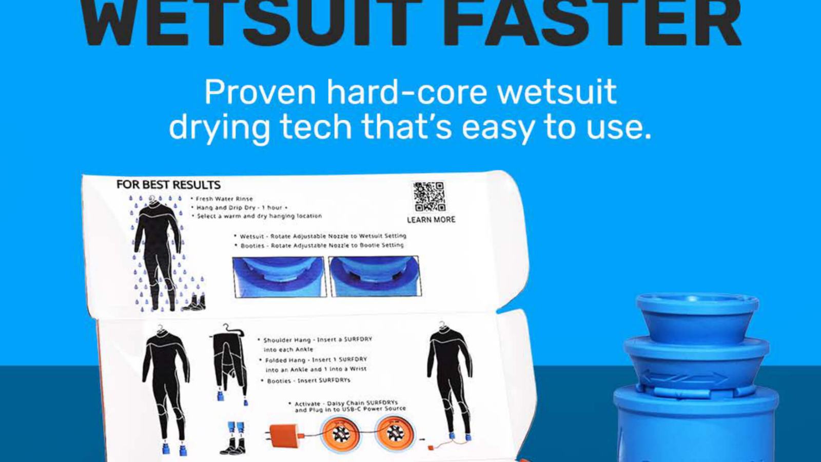 SURFDRY wetsuit dryer — official 2026 Good Design product photography