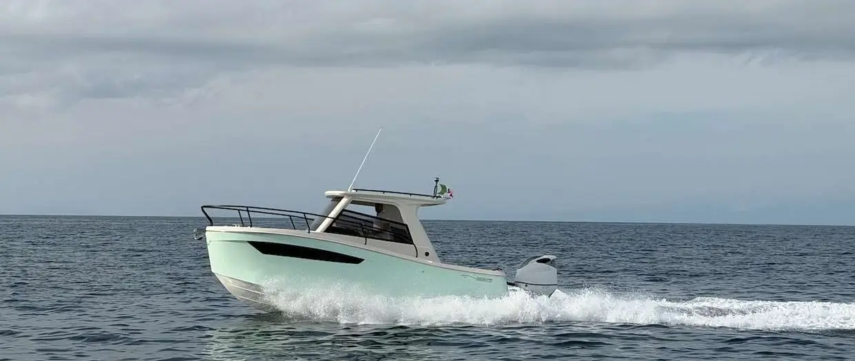 Tuccoli Marine T235 SF Genoa 2026 launch photograph.