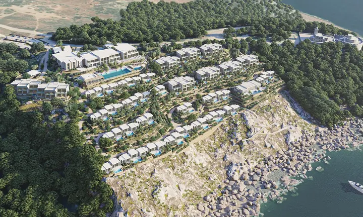 Official Four Seasons Resort Tangier architectural rendering, planned development.