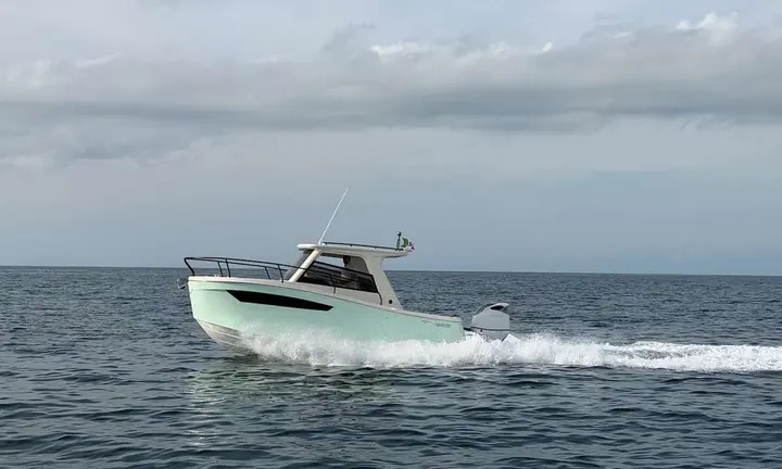 Tuccoli Marine T235 SF Genoa 2026 launch photograph.