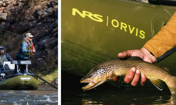 Official NRS Orvis Approach 120 fishing raft hero image