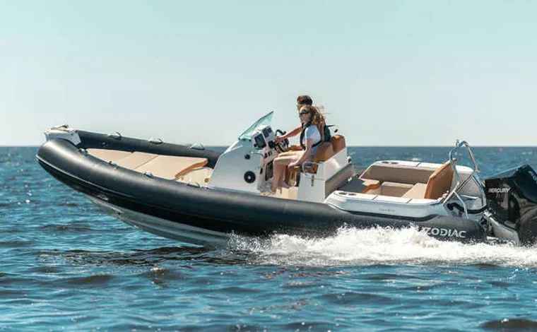 Zodiac MEDLINE 7.5 RIB underway; official manufacturer image.